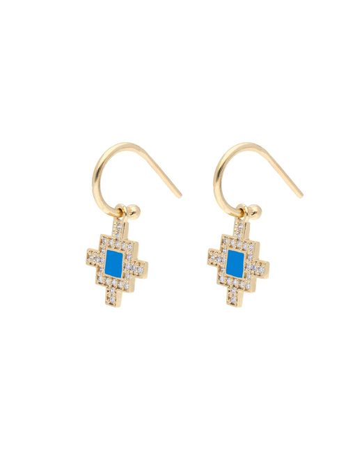 Sheida Farrokhi Blue Minimal Flower Earrings