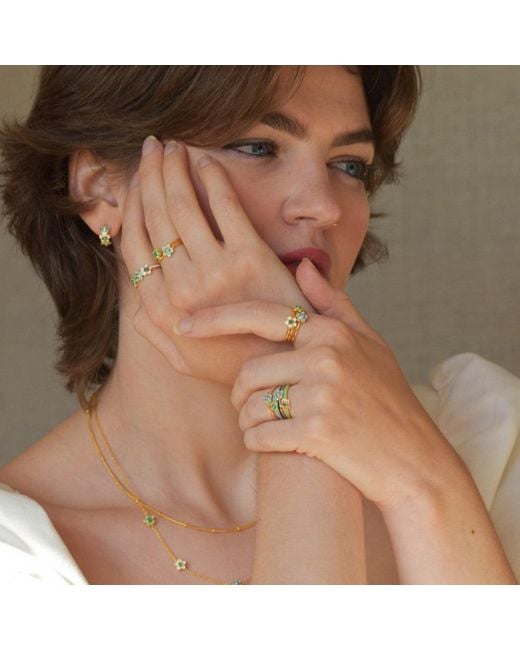 GEM BAZAAR Yellow Fleury Huggie Hoops