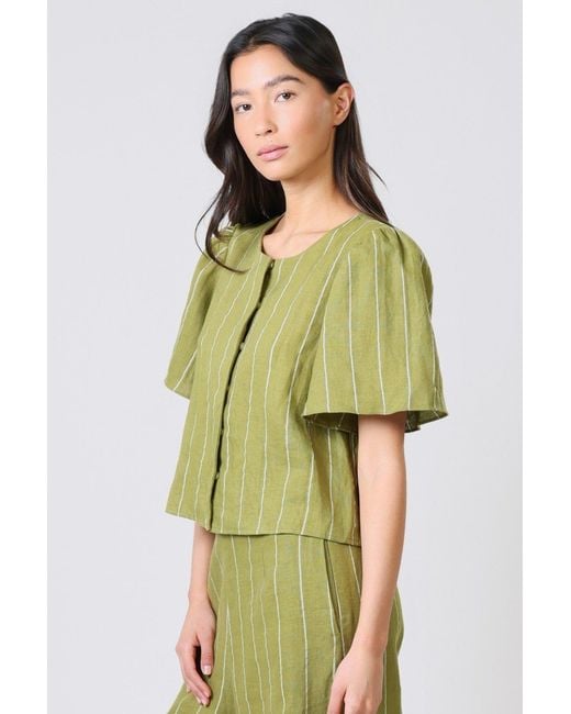 Traffic People Green Parallel Lives And Striped Daisy Top