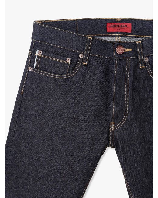 Din & Deen Blue Slim Fit Selvedge Denim Jeans Katana Collection for men
