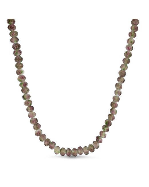 Gold Trip Women's Metallic Spring Rose Glass Beaded Necklace