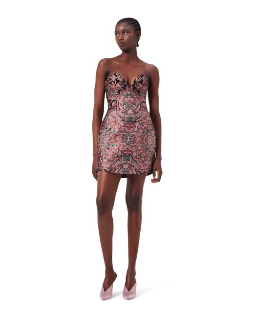 Noushella Red Cora Strapless Dress