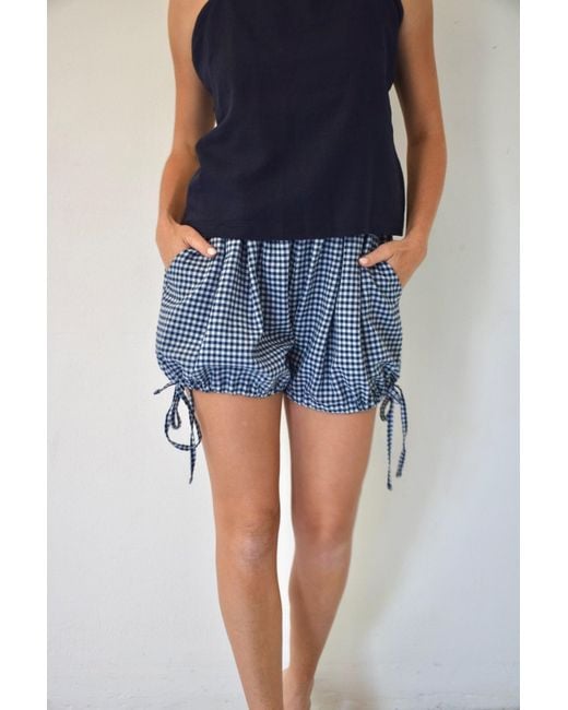 Mind Traveler Blue Short Marina Vichy Marino
