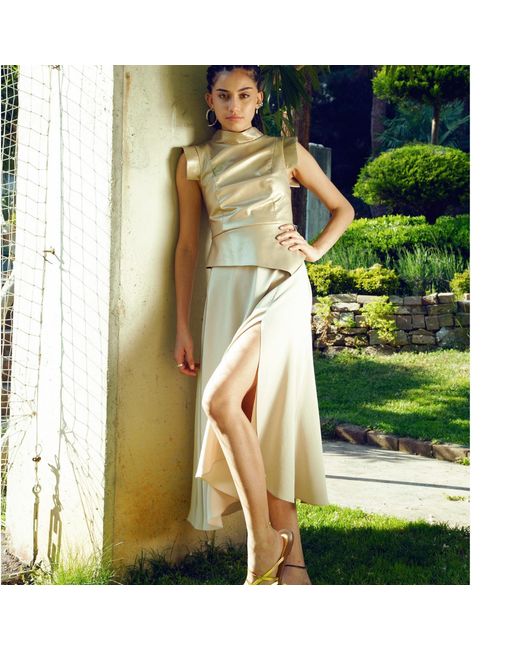 Mirimalist Metallic Concrete Midi Dress