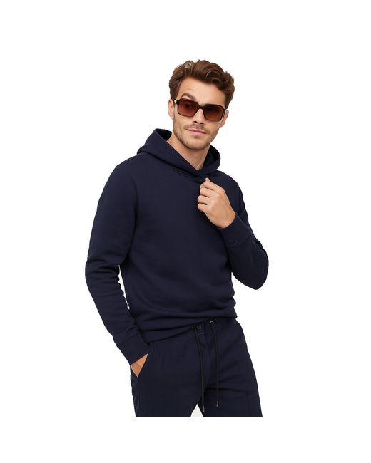 DAVID WEJ Blue Enzo Cotton Loose Fit Trouser for men
