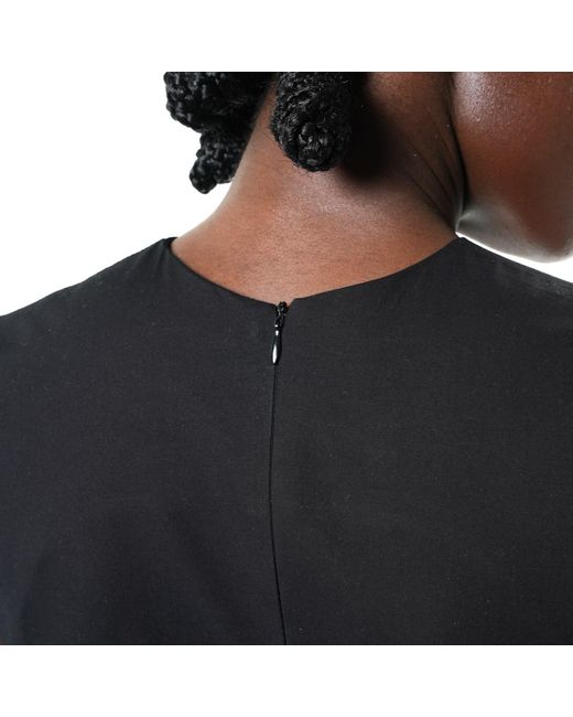 Metamorph Black Sleeveless Dress With Embroidered Details