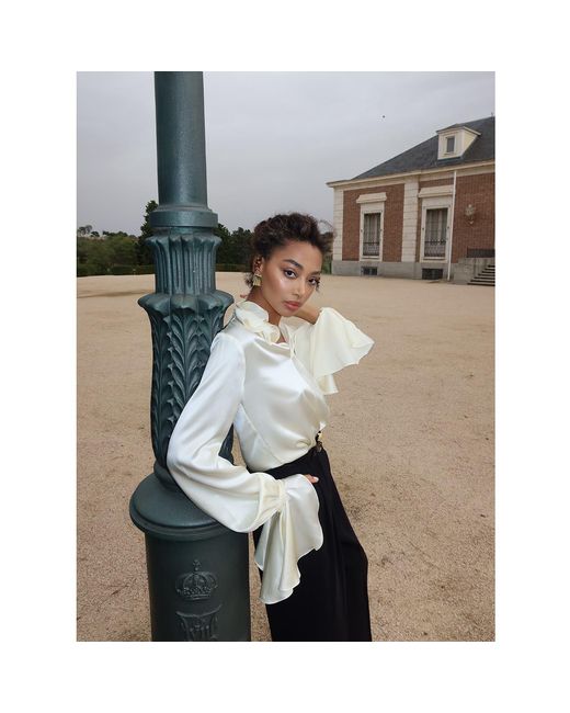 Jnsq (Je Ne Sais Quoi) Yellow Marie-Antoinette Silk Blouse