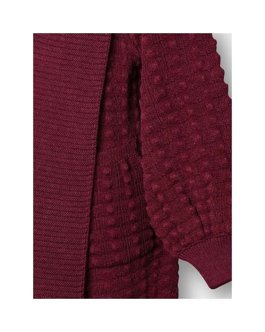 The Extreme Collection Red Burgundy Long Knit Cardigan Dominic