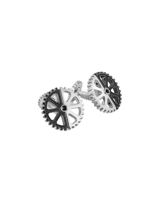 Tateossian White Puzzle Gear Cufflinks for men
