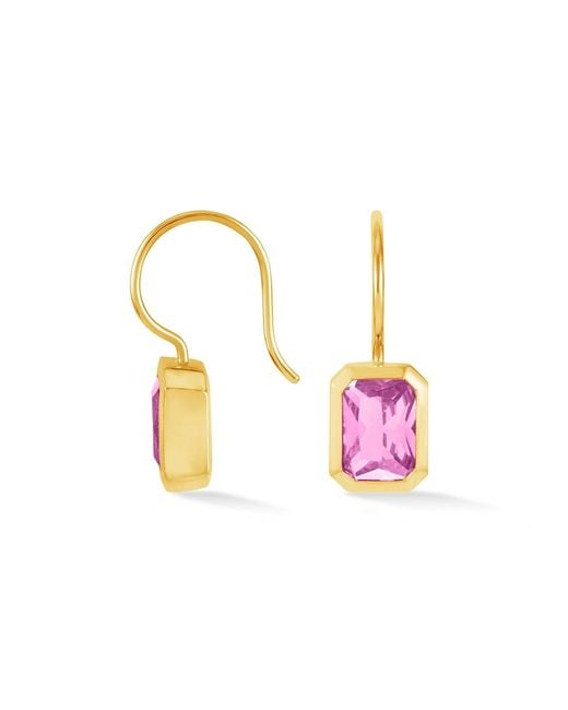 Dower & Hall Metallic Octagon Quartz Earrings