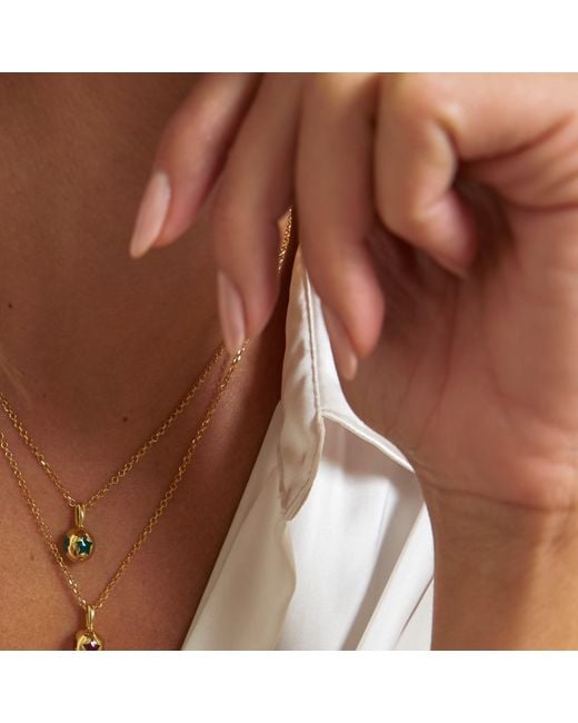 Myrto Katramadou Jewellery Yellow Melina Pendant-Plated Pine