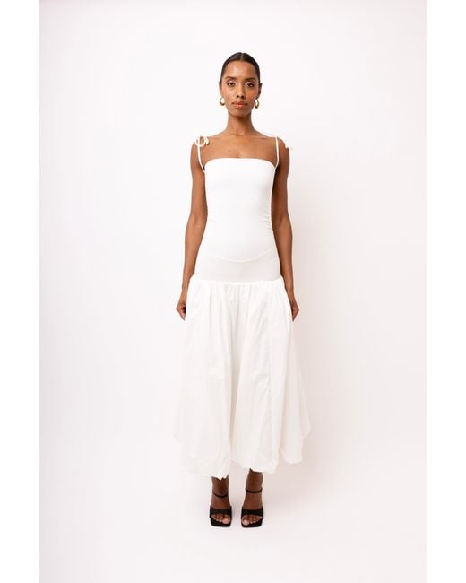 Amy Lynn White Alexa Rich Cotton Puffball Dress