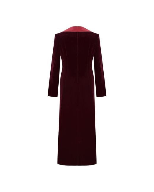 Roqaia Fashion House Red Burgundy Velvet Noble