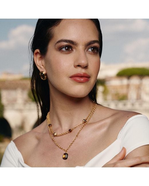 Retro Chic Metallic Roman Night Necklaces Set