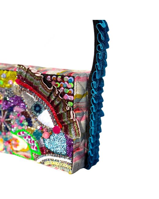 Simitri Blue How Bazaar Clutch Bag