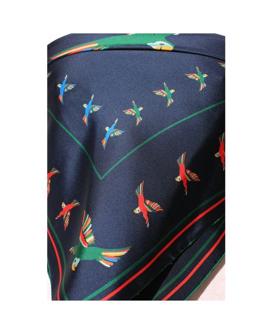 Jessie Zhao New York Blue Sky Parade Double Sided Silk Scarf