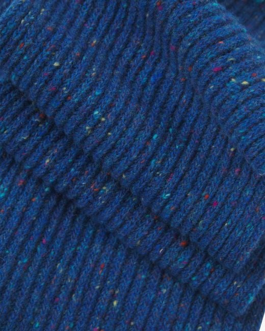 Uskees Blue Donegal Wool Scarf for men