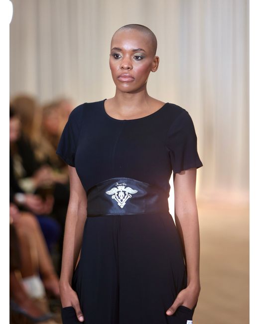 Frock Tales Black Willow Midaxi Dress With Short Sleeves
