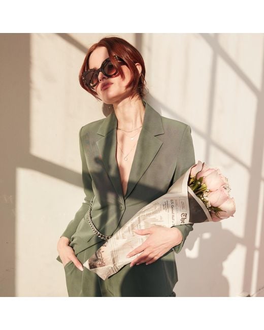 SECTION 101 Blue Lainey Blazer- Dusty Jade
