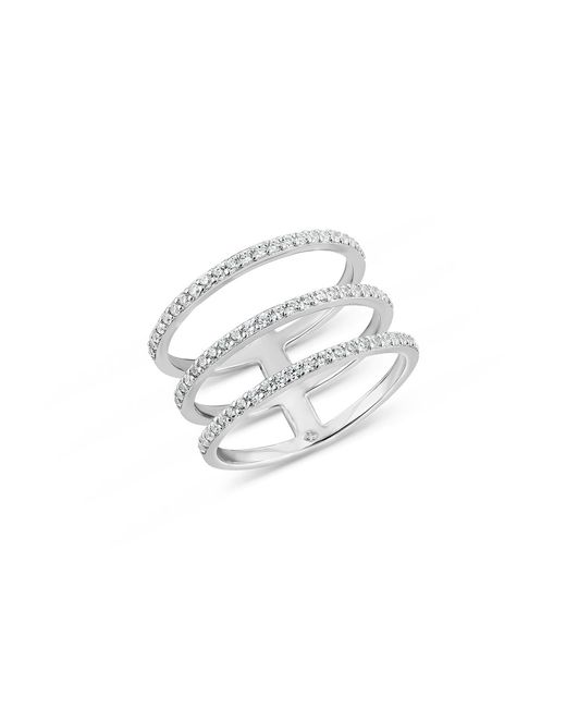 SALLY SKOUFIS Metallic Unity Ring With Made Diamonds
