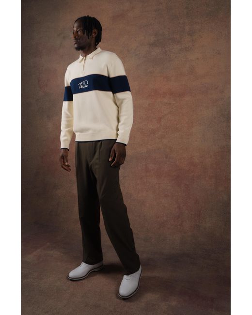 FELLA SWIM Blue Boris Quarter-Zip Sweater for men