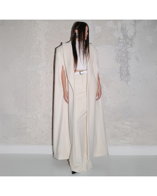 Vestiaire d'un Oiseau Libre White Cashmere Pencil Skirt