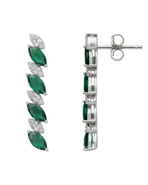 Latelita London Green Viscountess Tennis Drop Earrings Emerald