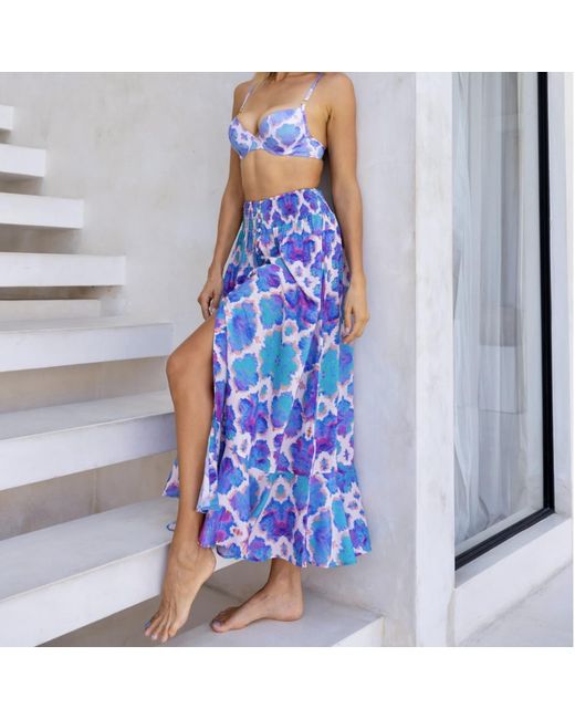 Sophia Alexia Blue Orchid Paradise Fiji Skirt