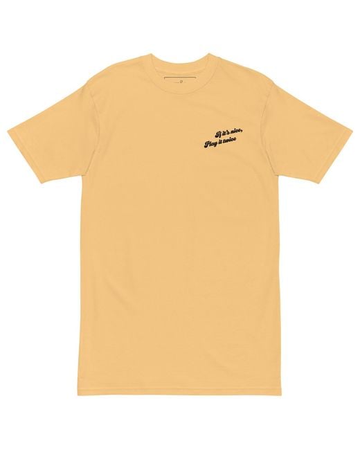 Anchor and Crew Natural Vintage If It's Nice Play It Twice Disco! Cotton Embroidered Oversized T-Shirt for men