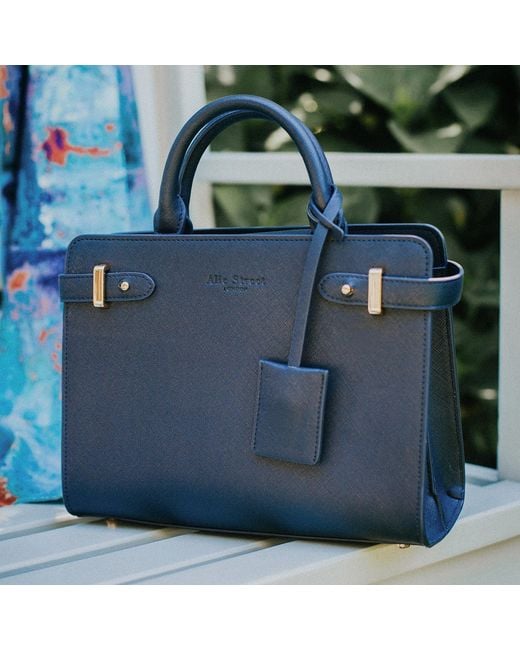 Alie Street London Blue Derby Occasion Handbag