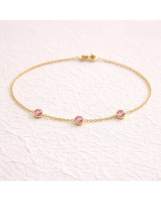 Lily Flo Jewellery Metallic Sapphire Station Necklace