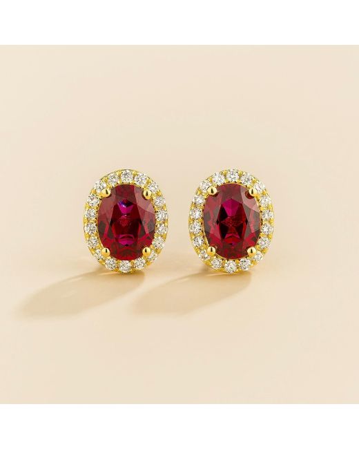 Juvetti Red Mina Earrings Ruby & Diamond