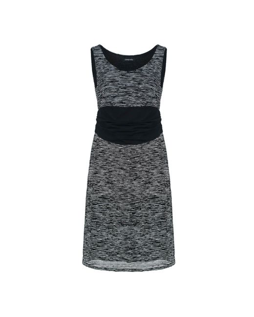 Conquista Gray Sleeveless Knit Dress With Belt