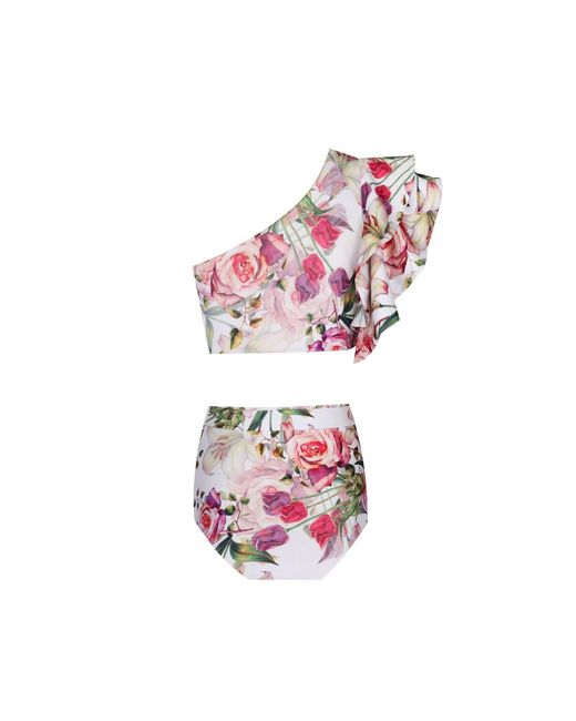 Nur Karaata Pink Begonia Bianca Bikini Set
