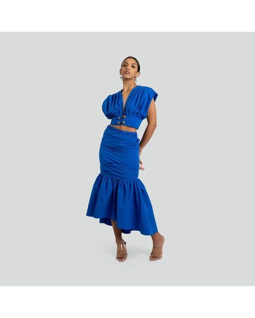 Maui X Lolita Blue Rosalie Ruched Bubble Skirt