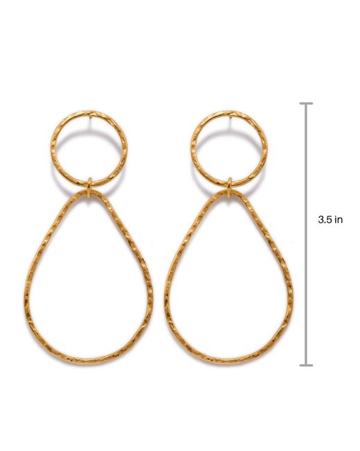 Jaredjamin Metallic Textured Tear Post Earrings