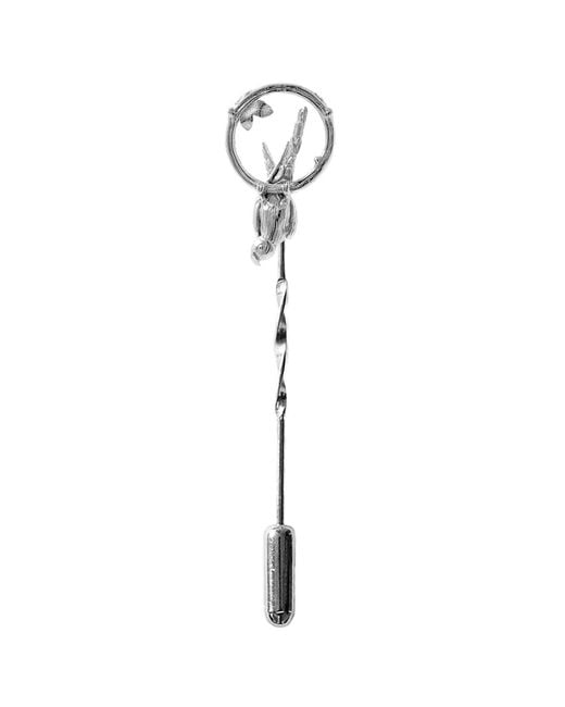 Lee Renee Metallic Parakeet Tie Pin – Upside Down for men