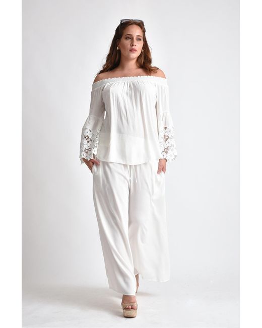 Muche Et Muchette White Jolie Off The Shoulder Top