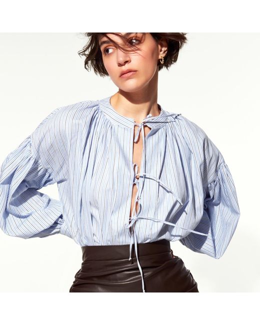 NAZLI CEREN Blue Eve Shirt