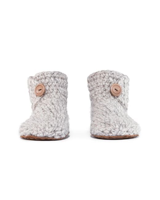 Kingdom of Wow Gray Neutrals Barefoot Bamboo Wool Boot Slippers