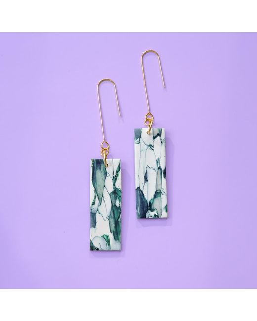 By Chavelli White Giulia Dangly Earrings
