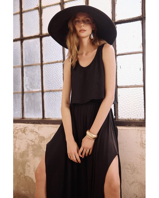 Lilamie Black Soho Loose Fit Tank Top