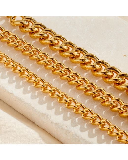 Posh Totty Designs Metallic Plated Large Curb Chain Bracelet