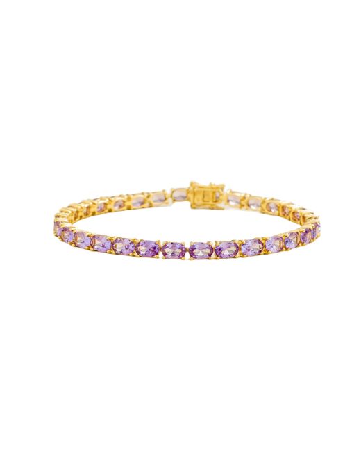 Juvetti Metallic Salto Tennis Bracelet Set With Sapphire