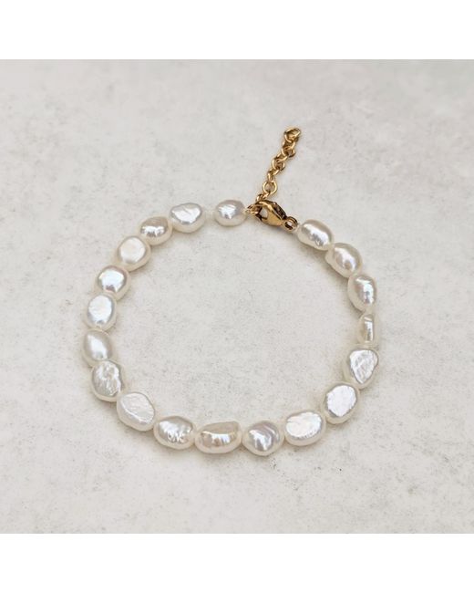 Kiri & Belle Metallic Alyssa All Baroque Pearl Filled Bracelet