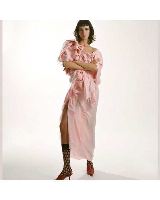 Miro Misljen Pink Tulip Dress