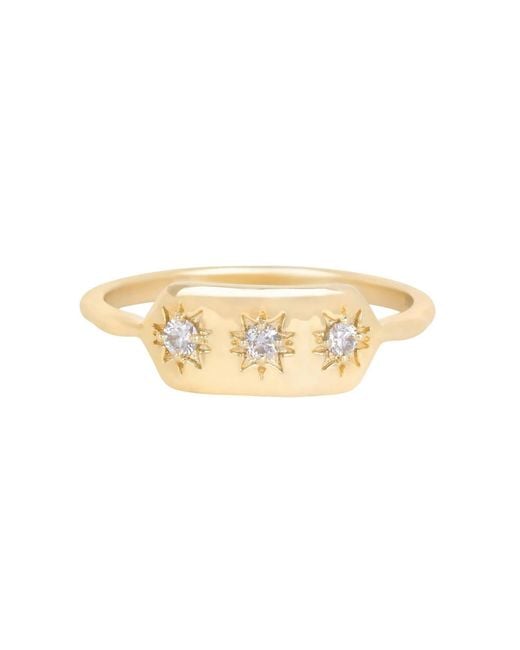 Zohreh Natural Diamond Starburst Ring 9K