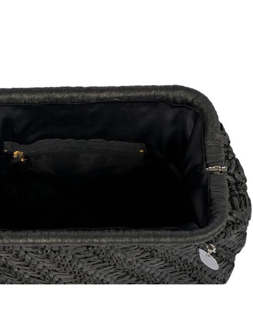 Springmoonatelier Black Abudance Raffia Handbag