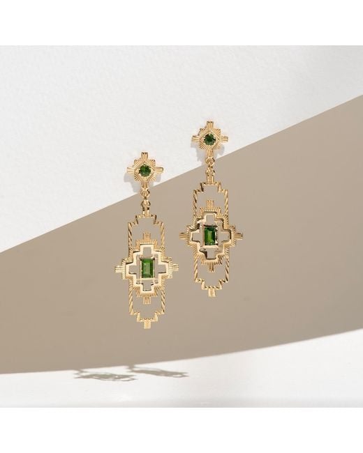 Zoe & Morgan Metallic Munay Earrings Chrome Diopside