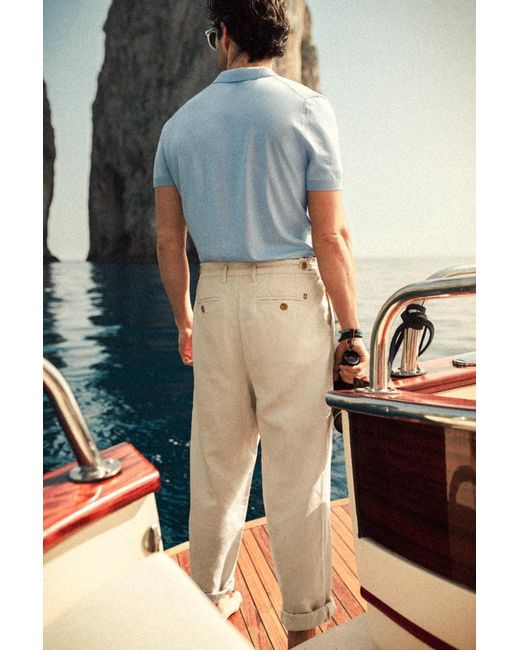&SONS Trading Co Blue Bianchi Polo for men